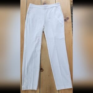 NWOT Lisa Bayne Women CottonBlend Stretch Classic Casual Pant Trouser White SZ 6
